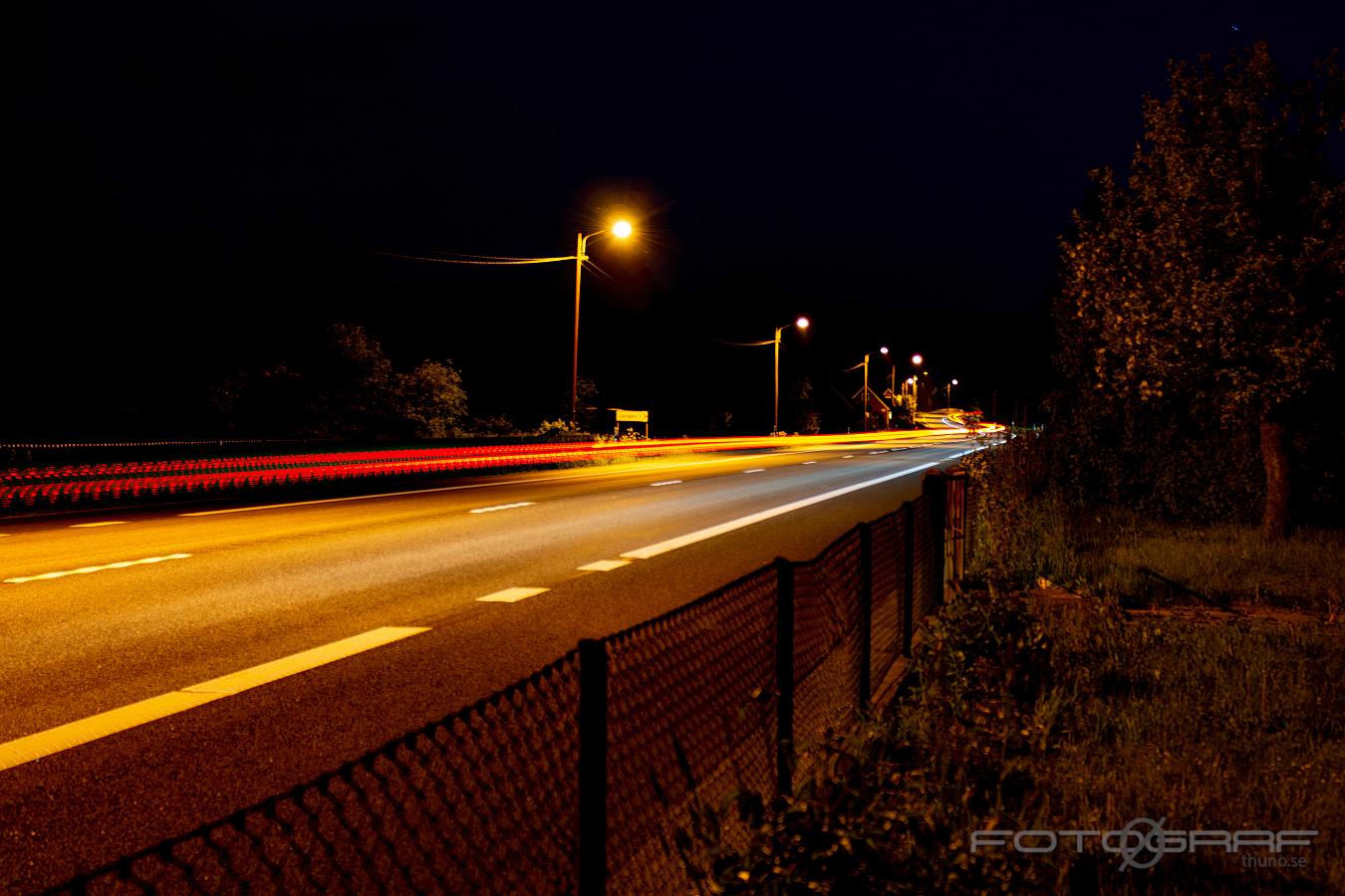 Streetlights Long time exposure at night